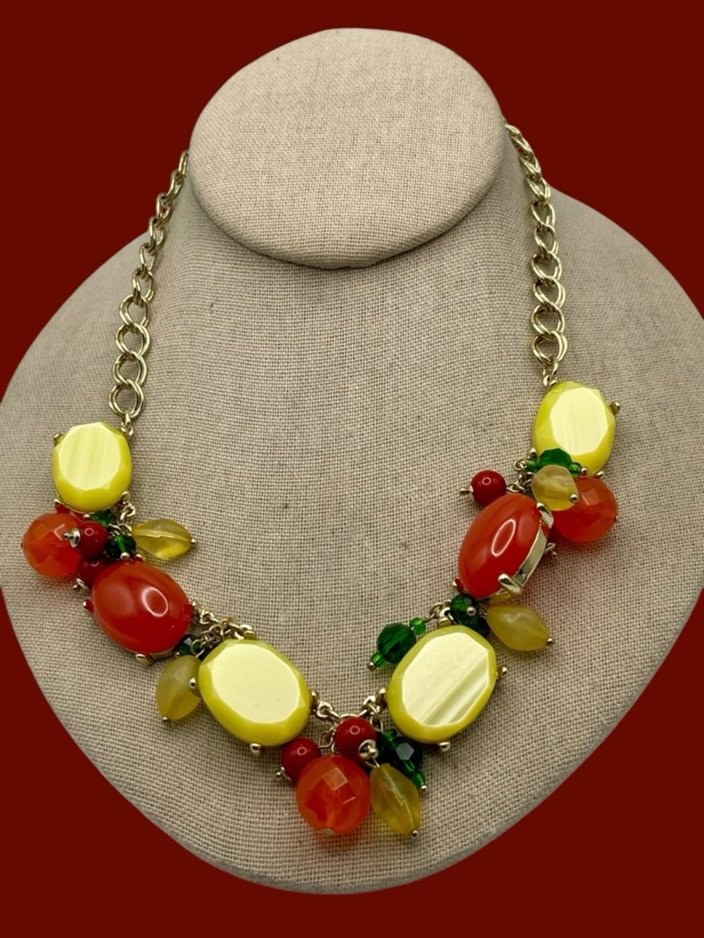 Vibrant Talbots Fruit Salad Necklace NWT Colorful Statement Pc